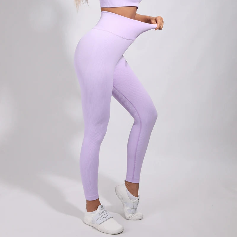 SCULPTED & SEAMLESS [RIBBED KNIT LEGGINGS]