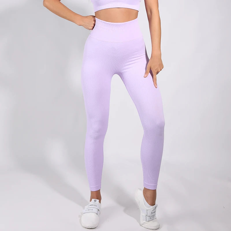 SCULPTED & SEAMLESS [RIBBED KNIT LEGGINGS]