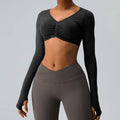 SEAMLESS CROP TOP [LONG-SLEEVE CROPPED SHIRT]